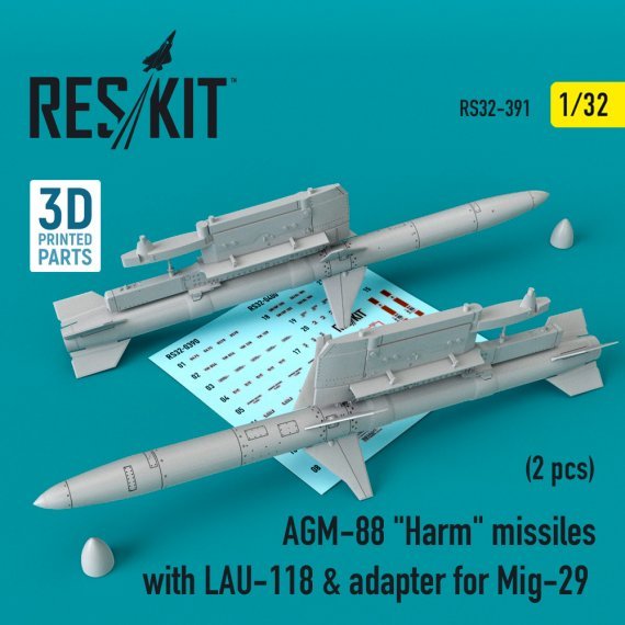 1/32 AGM-88 Harm missiles with LAU-118 & adapter