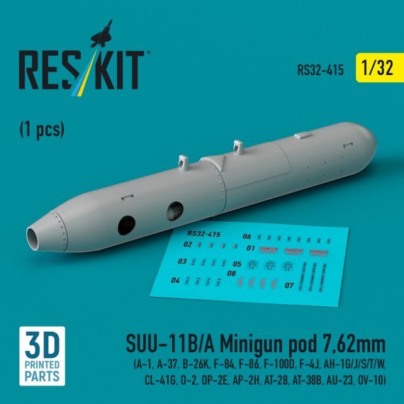 1/32 SUU-11B/A Minigun pod 7,62mm 1 pc.