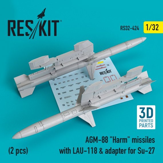 1/32 AGM-88 Harm missiles with LAU-118 & adapter