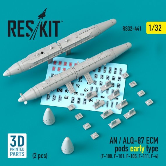 1/32 An / ALQ-87 Ecm pods early type 2 pcs for F-100D, F105, F-4