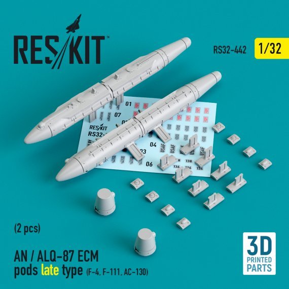 1/32 An / ALQ-87 Ecm pods late type 2 pcs for F-4, F-105, AC-130