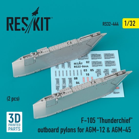 1/32 Republic F-105D/F-105G outboard AGM-12 & AGM-45 pylons