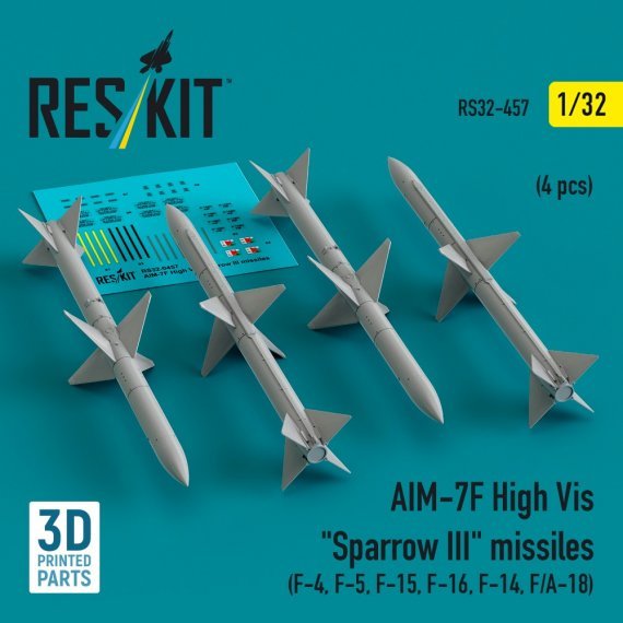 1/32 AIM-7F High Vis Sparrow III missiles