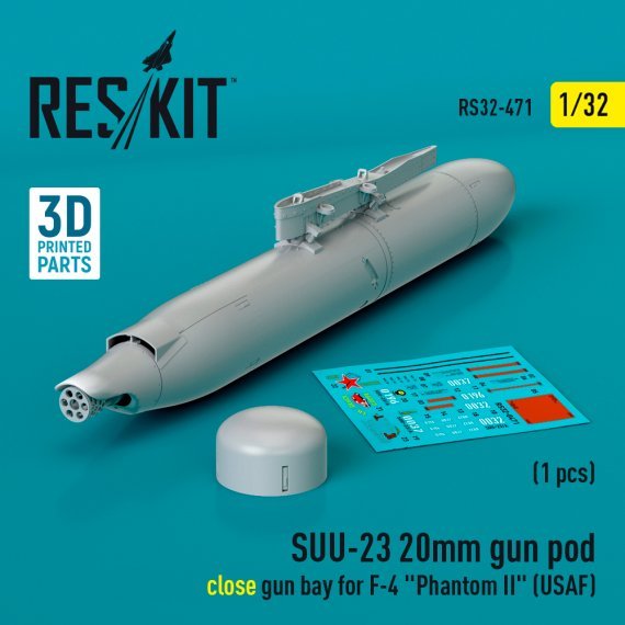 1/32 SUU-23 20mm gun pod close gun bay F-4 Phantom II