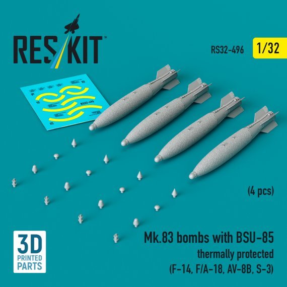 1/32 Mk.83 bombs with BSU-85 thermally prot. 4 pcs