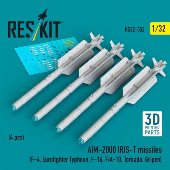 RESKIT 1/32 AIM-2000 IRIS-T Raketen (4 St�ck)