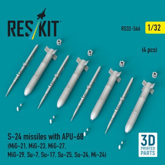 RESKIT 1/32 Missili S-24 con APU-68