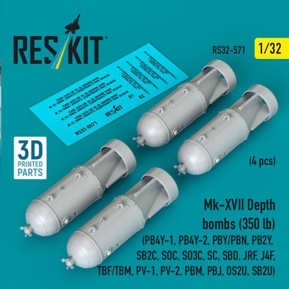 1/32 Mk-XVII Depth bombs 350 lbs.