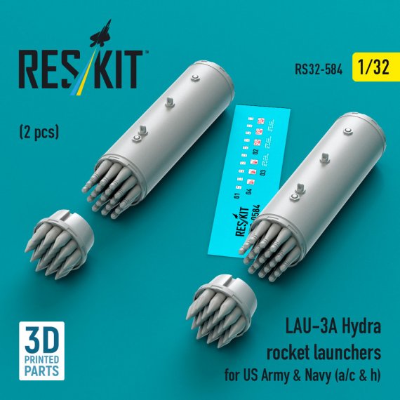 Reskit 1/32 LAU-3A Hydra Lance-Roquettes US Army & Navy