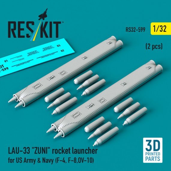 1/32 LAU-33 ZUNI rocket launcher US Army & Navy 2x