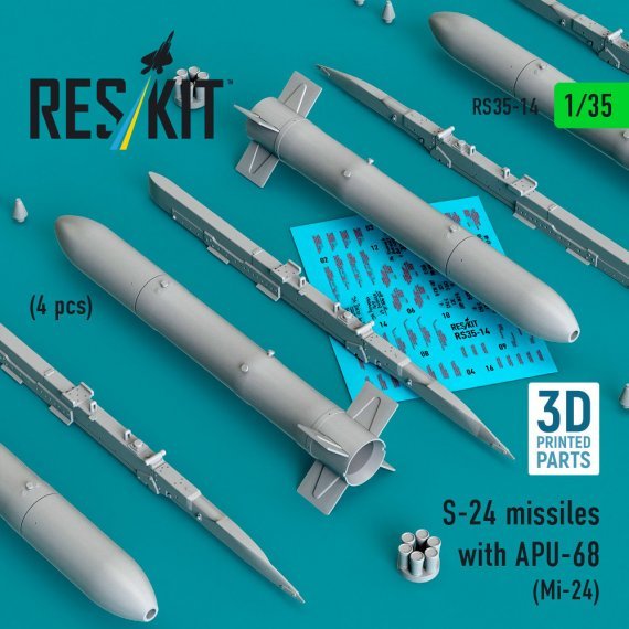 RESKIT 1/35 Missili S-24 con APU-68 (4 pz)