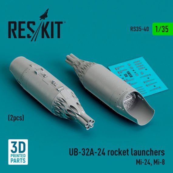 1/35 UB-32A-24 rocket launchers Mi-24, Mi-8