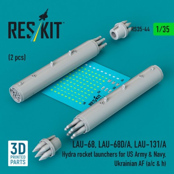 RESKIT 1/35 Lanceurs Roquettes Hydra LAU-68/131/A