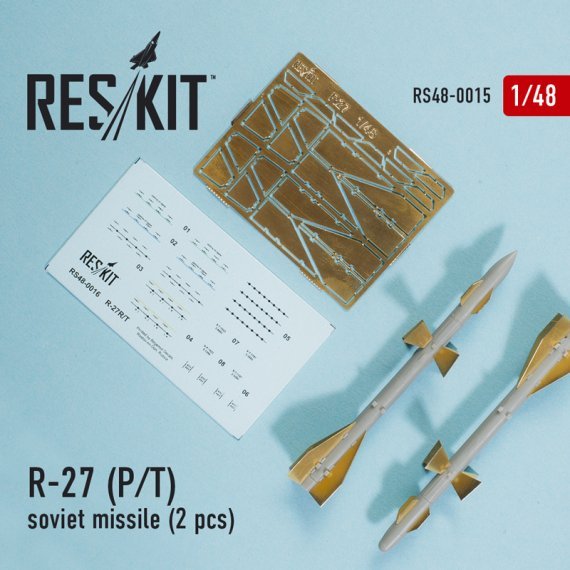1/48 R-27 /T soviet missile for Su-27/30/33/34/35/37 Mig-29