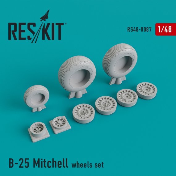 1/48 North-American B-25 Mitchell wheels set