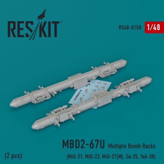 1/48 MBD2-67U Multiple Bomb Racks , Su-25, Yak-38) Eduard, Hobby