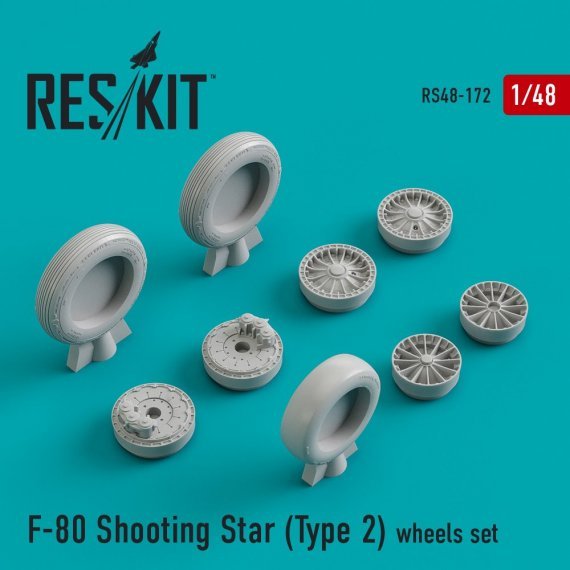 1/48 F-80 Shooting Star wheels
