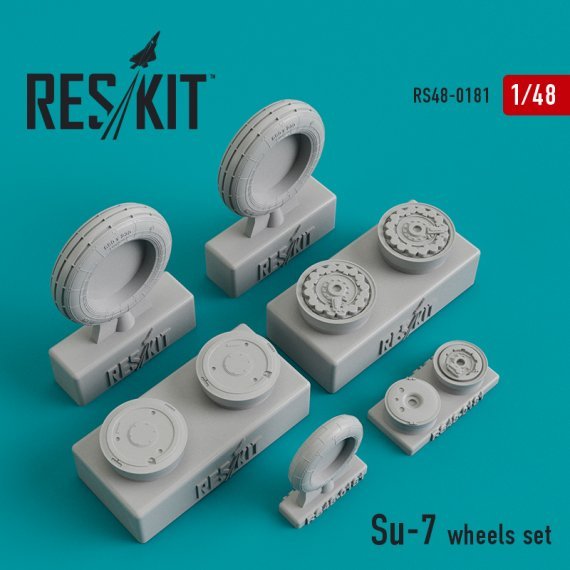 1/48 Sukhoi Su-7 wheels set , Kovozavody Prostejov, OEZ and Smer