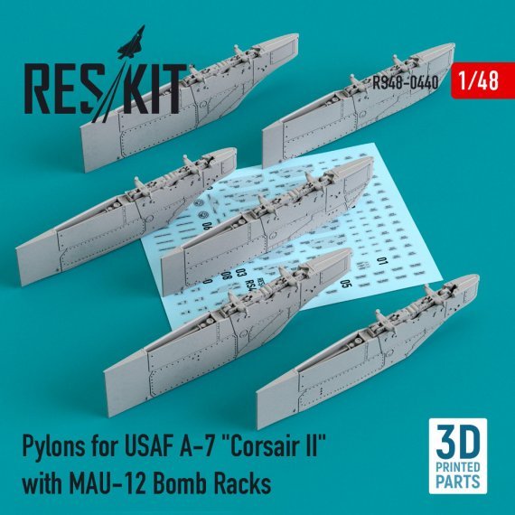 1/48 Pylons for USAF A-7 Corsair II with MAU-12