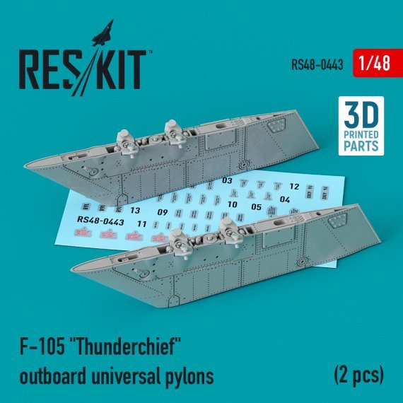 1/48 Republic F-105D/F-105G outboard universal pylon