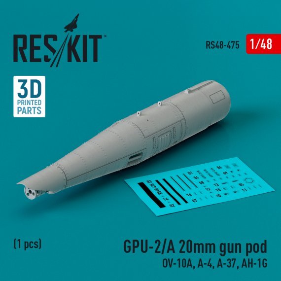 1/48 GPU-2/A 20mm gun pod OV-10A, A-4, A-37