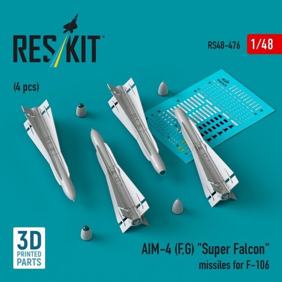 1/48 AIM-4 F, G Super Falcon missiles for F-10