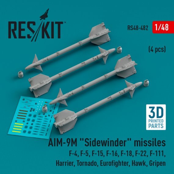 1/48 AIM-9M Sidewinder missiles.