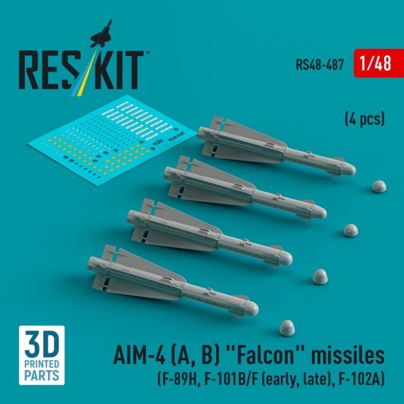1/48 AIM-4 A, B Falcon missiles.