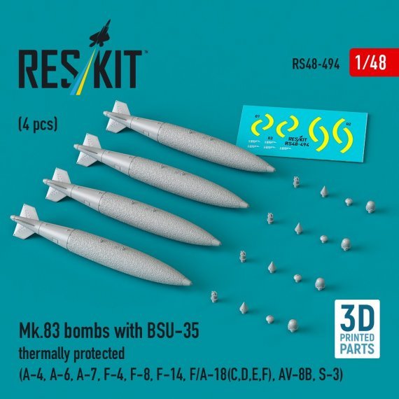 1/48 Mk.83 bombs with BSU-35 thermally prot. 4 pcs