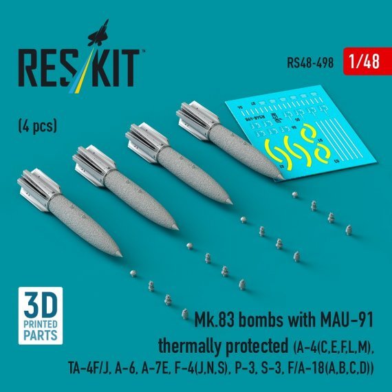 1/48 Mk.83 bombs with MAU-91 thermally prot. 4 pcs