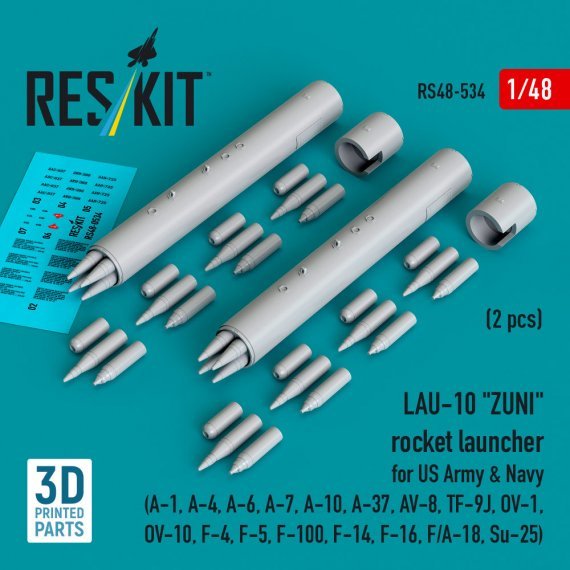 1/48 LAU-10 ZUNI rocket launcher US Army & Navy 2x
