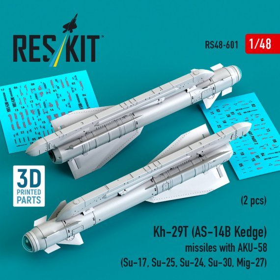RESKIT 1/48 Missiles Kh-29T AS-14B Kedge avec AKU-58