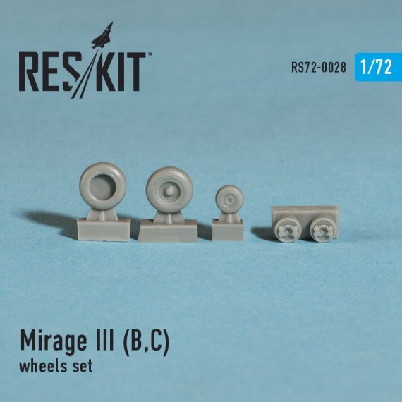 1/72 Dassault Mirage IIIB,IIIC wheels set