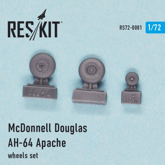 1/72 Douglas AH-64 Apache wheels set