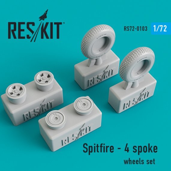 1/72 Supermarine Spitfire  4 spoke wheels set