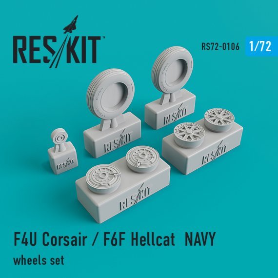 1/72 Vought F4U Corsair / Grumman F6F Hellcat Naval based wheels