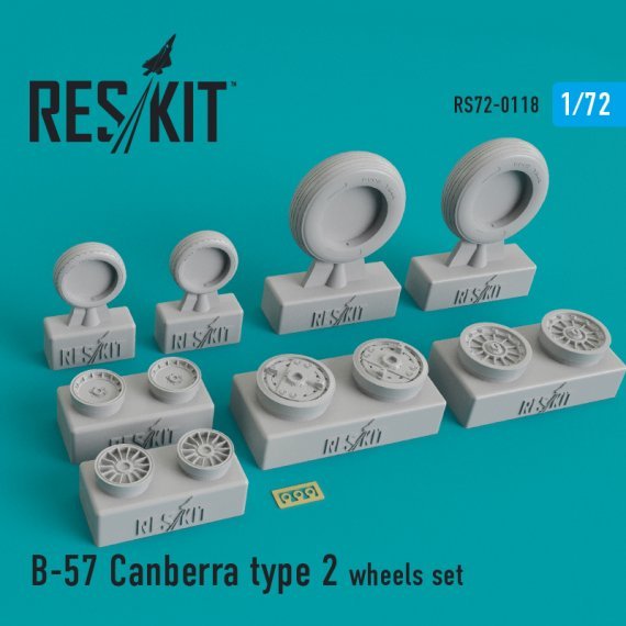 1/72 Martin B-57 Canberra type 2 wheels set