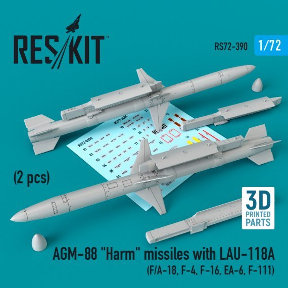 1/72 AGM-88 Harm missiles with LAU-118A