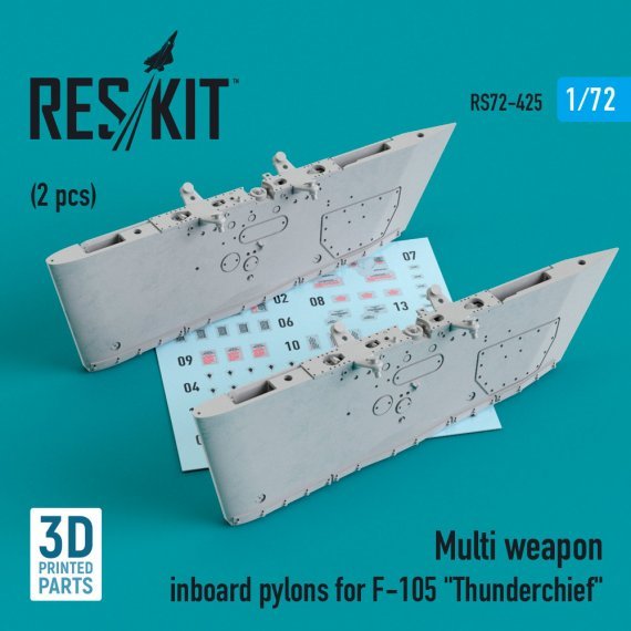 1/72 Multi weapon inboard pylons for F-105