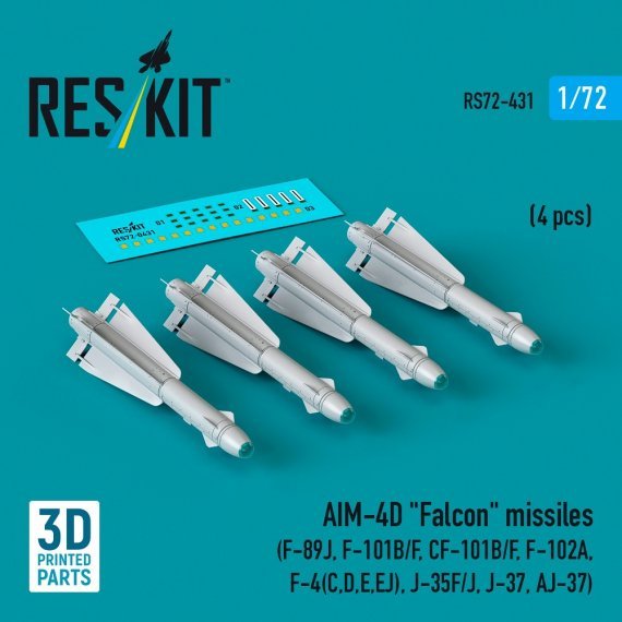 1/72 AIM-4D Falcon missiles.