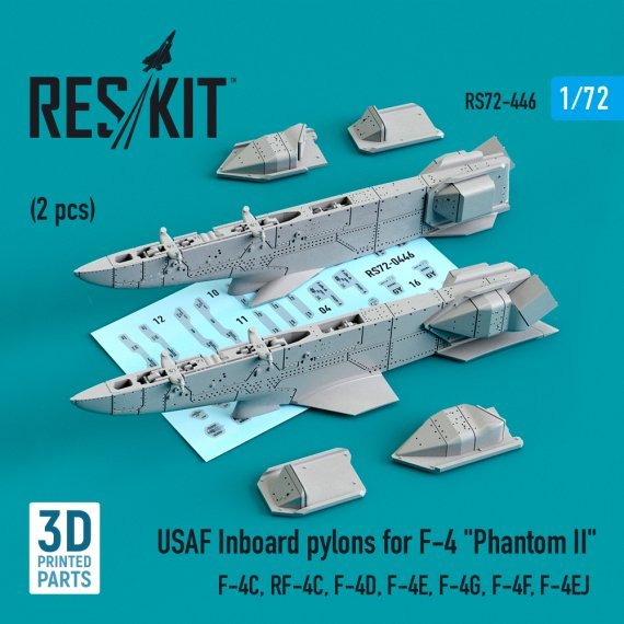 1/72 USAF Inboard pylons for McDonnell F-4 Phantom II