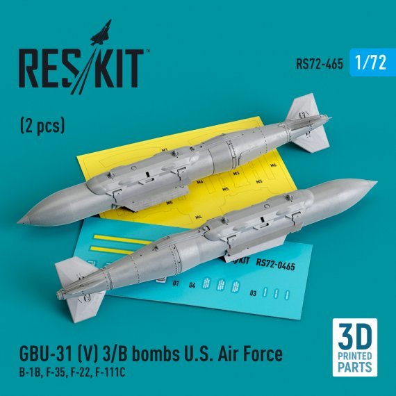 1/72 GBU-31 for V 3/B bombs U.S. Airforce, 2 pcs.