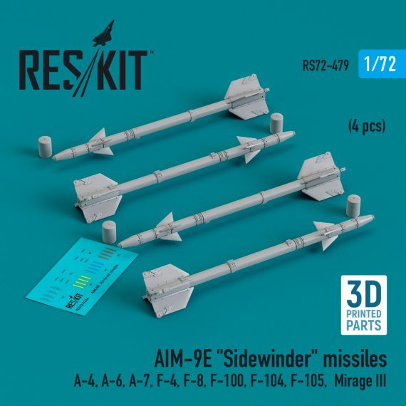 1/72 AIM-9E Sidewinder missiles.