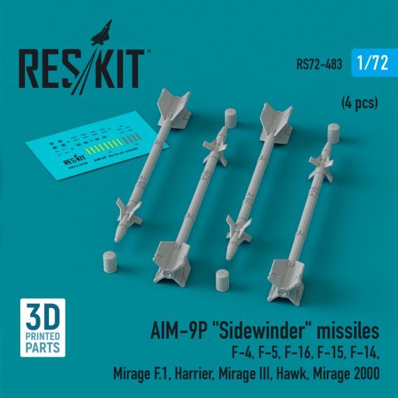 1/72 AIM-9P Sidewinder missiles.