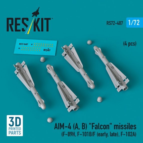 1/72 AIM-4 A, B Falcon missiles.