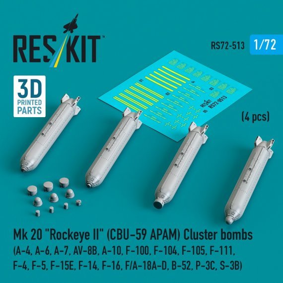1/72 Mk 20 Rockeye II CBU-59 APAM Cluster bomb
