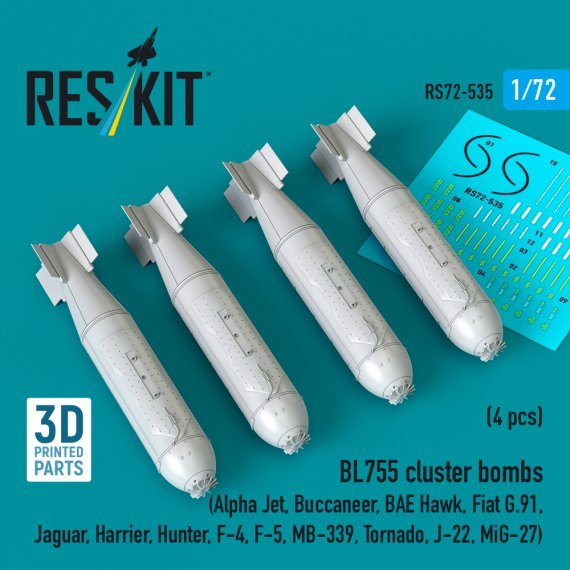 ResKit RS720535 Bombes Cluster BL755 1/72 (4 pcs)