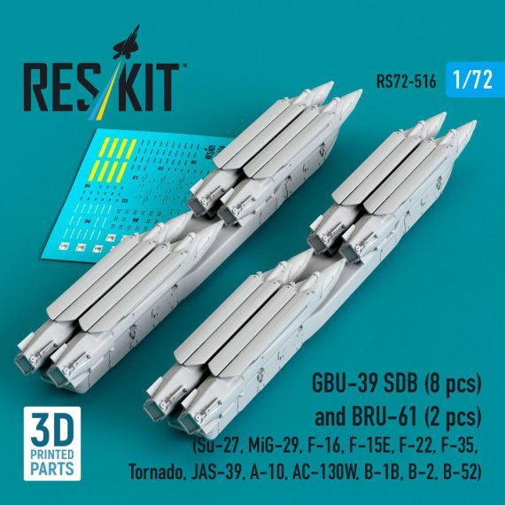 Reskit 1/72 GBU-39 SDB et BRU-61 Armement Avion