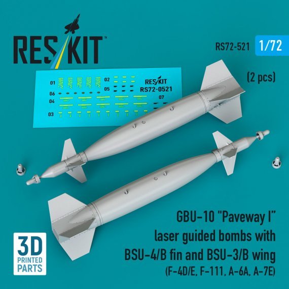 1/72 GBU-10 Paveway I with BSU-4/B fin & BSU-3/B wing