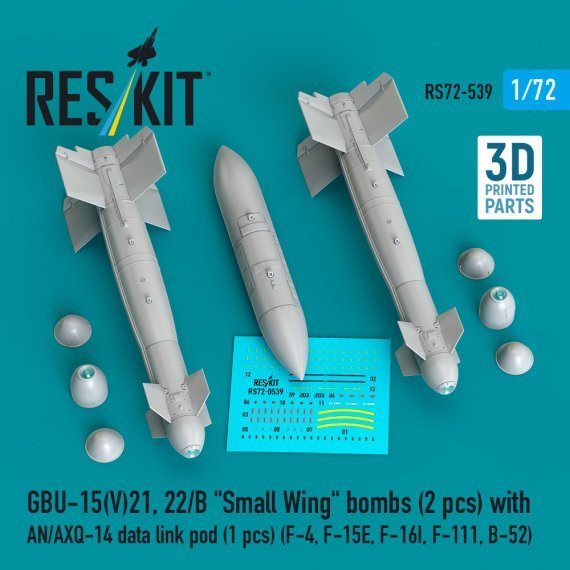 1/72 GBU-15V21,22/B Small Wing with AN/AXQ-14 pod